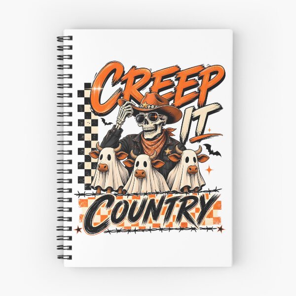 Item preview, Creep It Country Ghost Cow Skeleton Cowboy Halloween designed and sold by Pet  Designs.