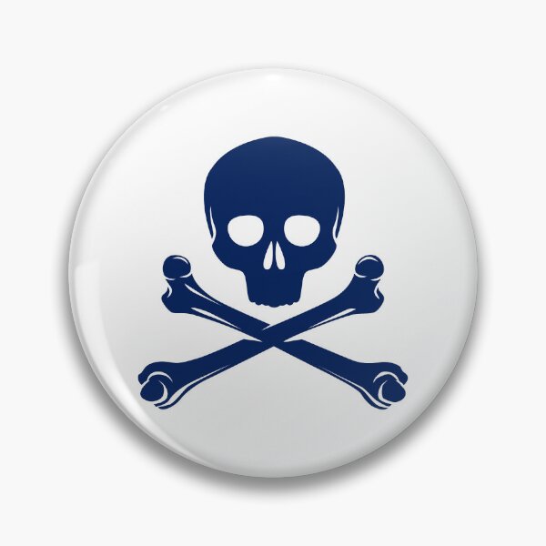 Item preview, Navy Blue Pirate Skull Crossbones Design designed and sold by pattern-archive.