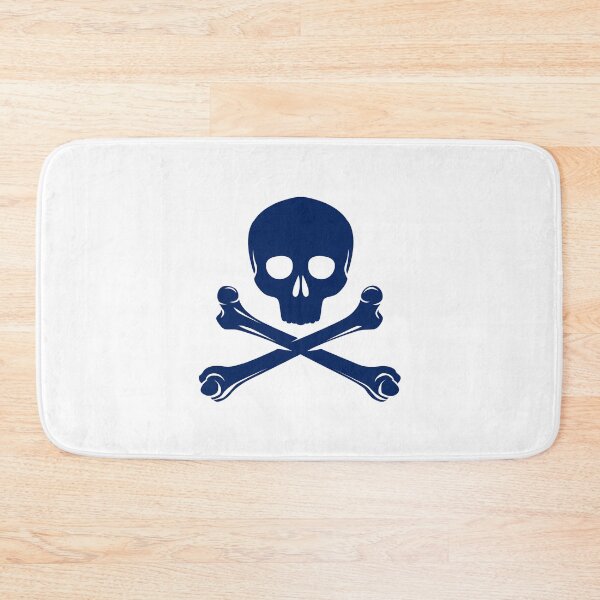Item preview, Navy Blue Pirate Skull Crossbones Design designed and sold by pattern-archive.