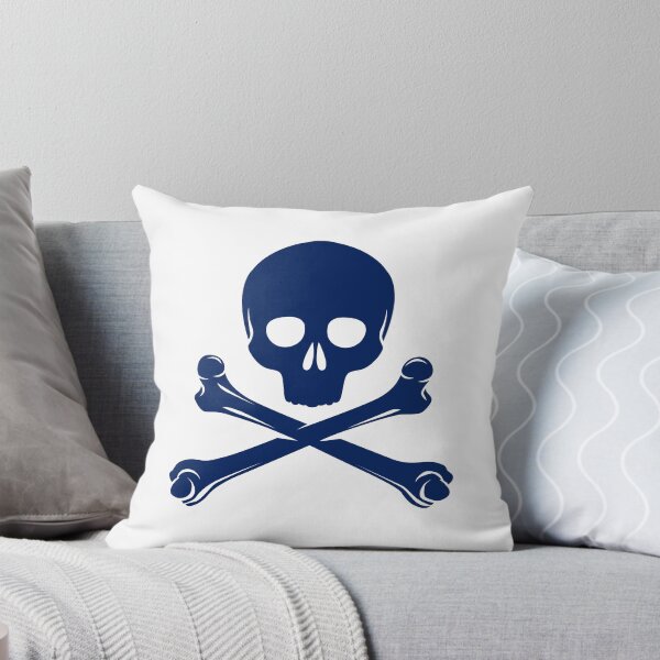 Item preview, Navy Blue Pirate Skull Crossbones Design designed and sold by pattern-archive.