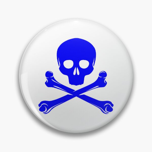 Item preview, Blue Pirate Skull Crossbones Design designed and sold by pattern-archive.