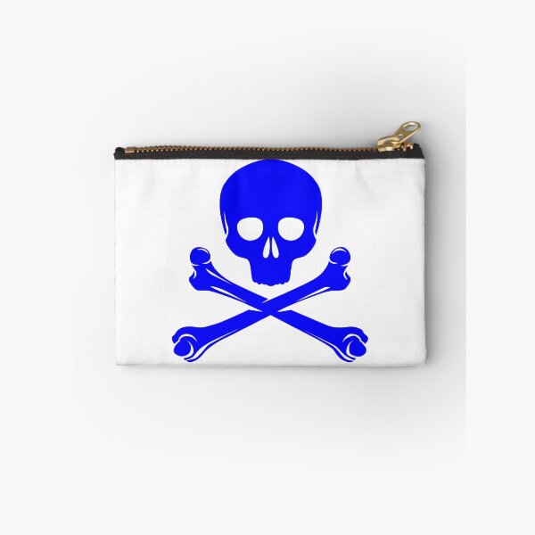 Item preview, Blue Pirate Skull Crossbones Design designed and sold by pattern-archive.