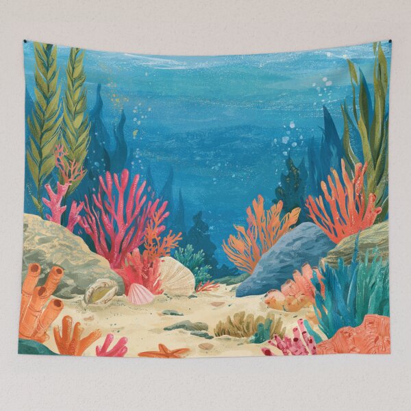 Item preview, Under the sea, coral reef seascape designed and sold by dcrc.
