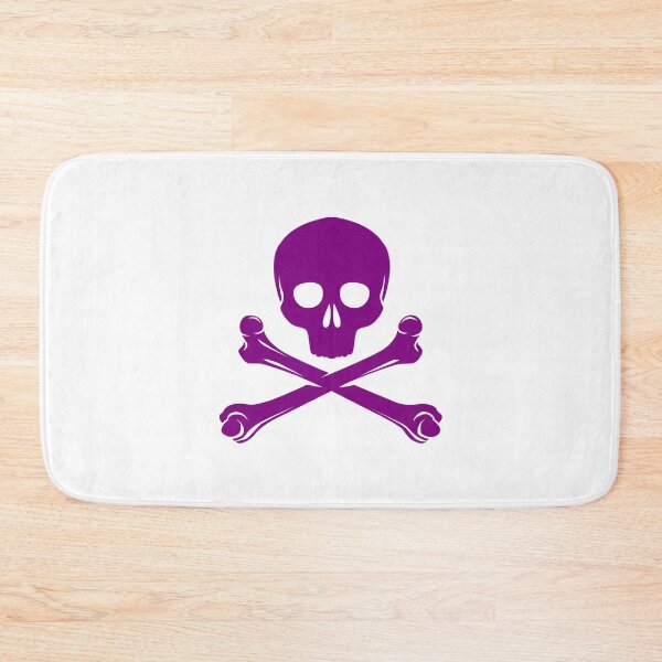 Item preview, Purple Pirate Skull Crossbones Design designed and sold by pattern-archive.
