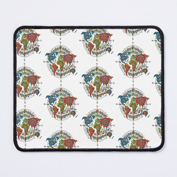 Item preview, Colorful mandala world map designed and sold by urbanshop7.