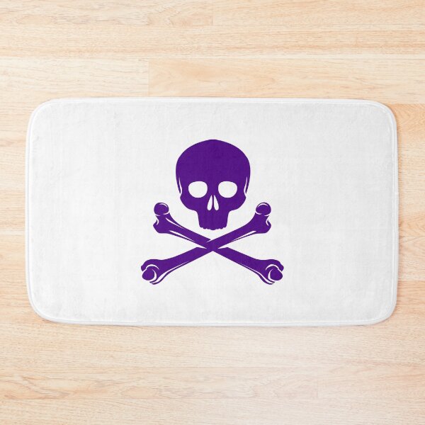 Item preview, Dark Purple Pirate Skull Crossbones Design designed and sold by pattern-archive.