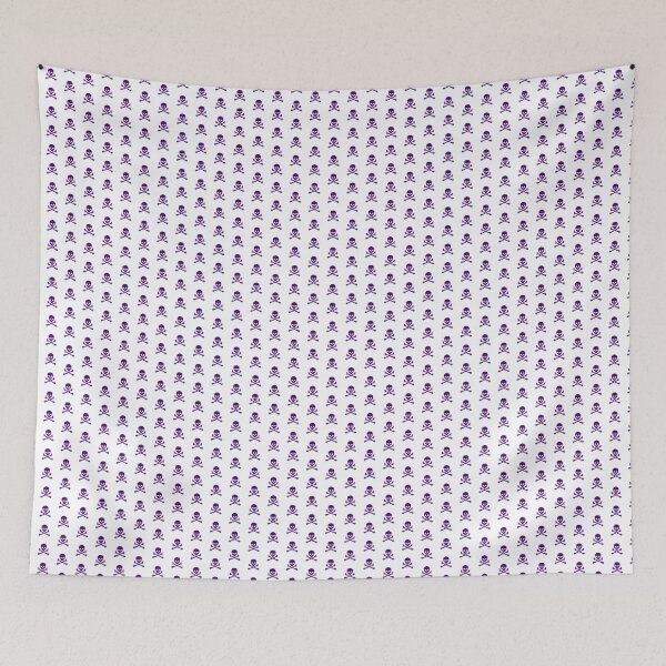 Item preview, Dark Purple Pirate Skull Crossbones Design designed and sold by pattern-archive.