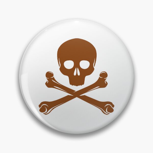 Item preview, Brown Pirate Skull Crossbones Design designed and sold by pattern-archive.