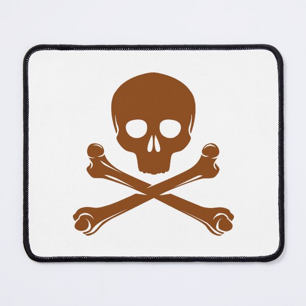 Item preview, Brown Pirate Skull Crossbones Design designed and sold by pattern-archive.