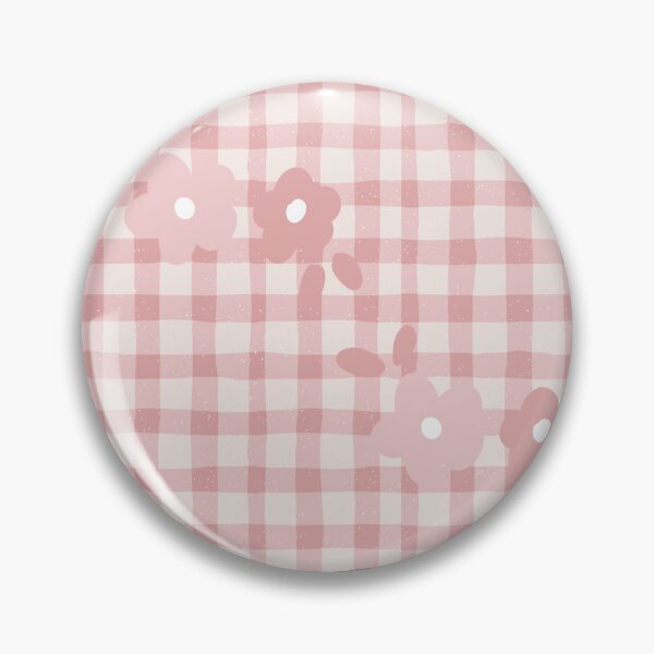 Item preview, Pink Gingham Tea Party | Cottagecore Floral Cup Pattern designed and sold by MayoshaVibes.