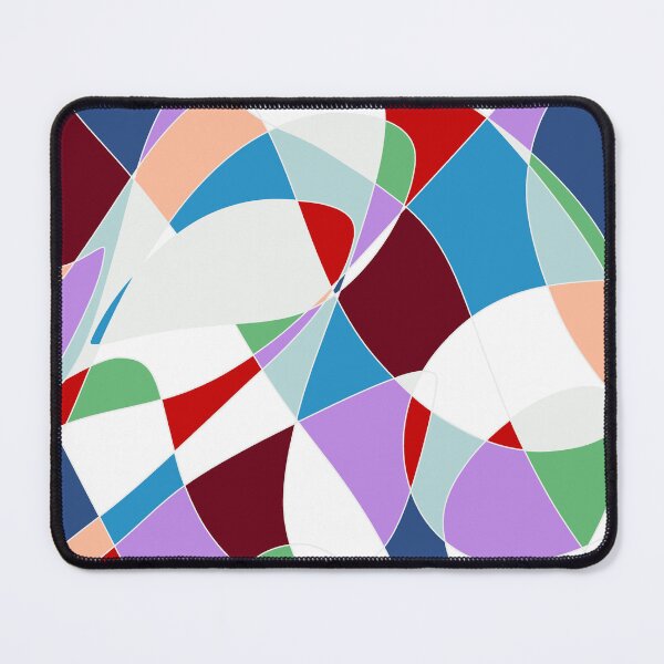 Item preview, Burgundy & Blue Abstract Scribble No. 2 - Curved Shape Line Art designed and sold by iampaulmorris.