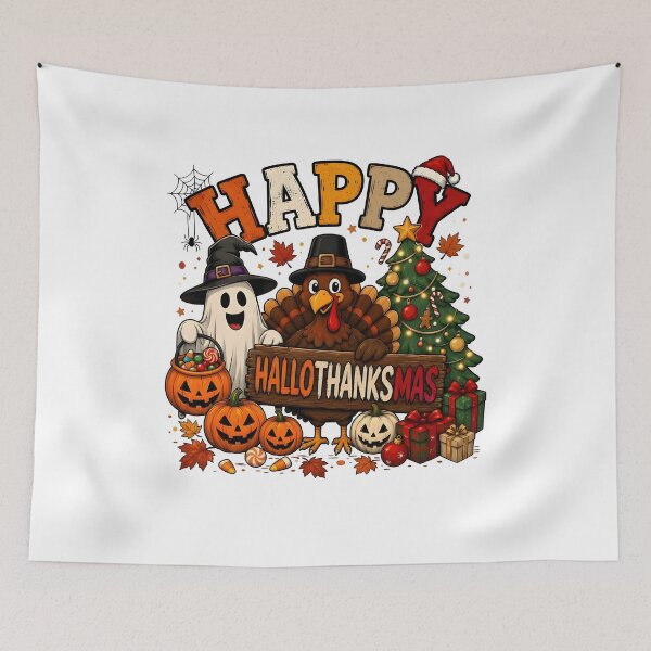 Item preview, Happy HalloThanksMas Ghost Turkey Christmas Tree designed and sold by Pet  Designs.