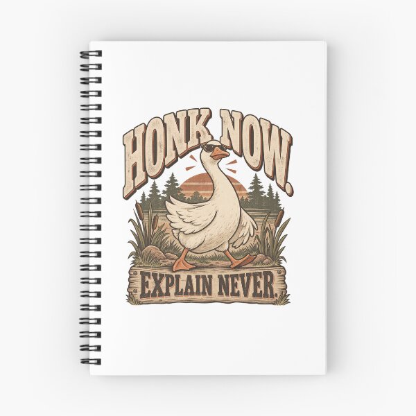 Item preview, Honk Now Explain Never – Funny Vintage Goose designed and sold by FaithArt777.