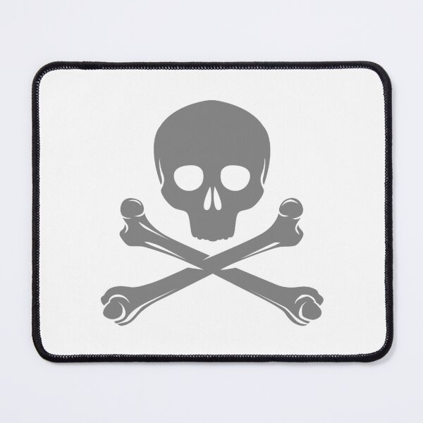 Item preview, Gray Pirate Skull Crossbones Design designed and sold by pattern-archive.