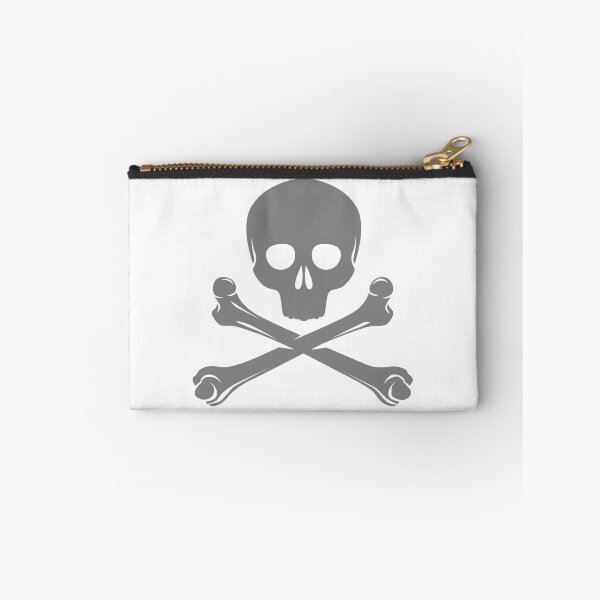 Item preview, Gray Pirate Skull Crossbones Design designed and sold by pattern-archive.