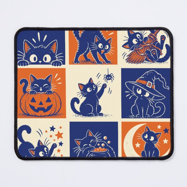 Item preview, Nine Lives of a Halloween Cat Patchwork designed and sold by 89shirts.