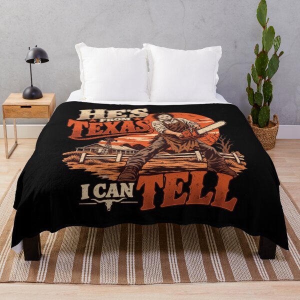 Item preview, He's From Texas I Can Tell Vintage Chainsaw Horror designed and sold by Pet Designs.