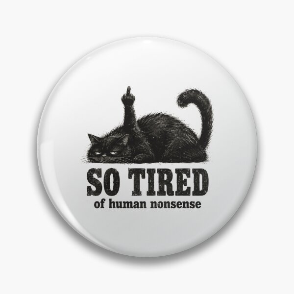 Item preview, Funny Meme Tired Black Cat Vibe designed and sold by bobcatmarty.