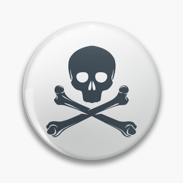Item preview, Charcoal Pirate Skull Crossbones Design designed and sold by pattern-archive.