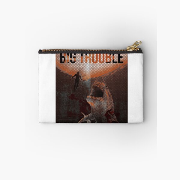 Item preview, Big Trouble – Vintage Shark Attack Ocean Poster designed and sold by ustylelab.