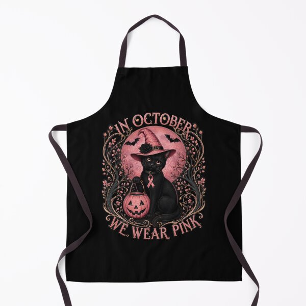 Item preview, In October We Wear Pink Black Cat Witch Breast Cancer designed and sold by Pet  Designs.
