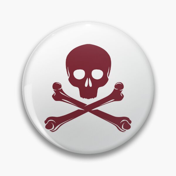 Item preview, Burgundy Pirate Skull Crossbones Design designed and sold by pattern-archive.