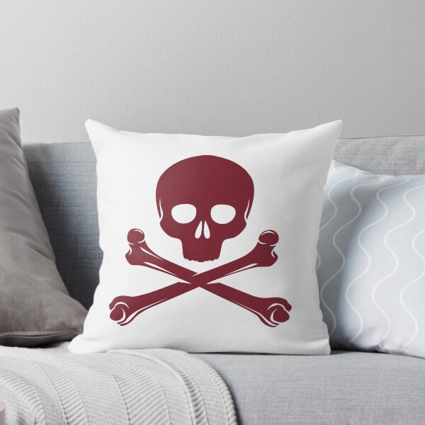 Item preview, Burgundy Pirate Skull Crossbones Design designed and sold by pattern-archive.