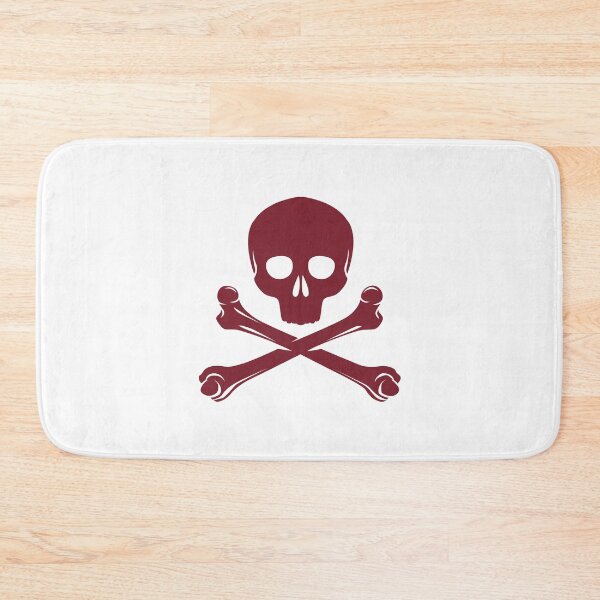 Item preview, Burgundy Pirate Skull Crossbones Design designed and sold by pattern-archive.