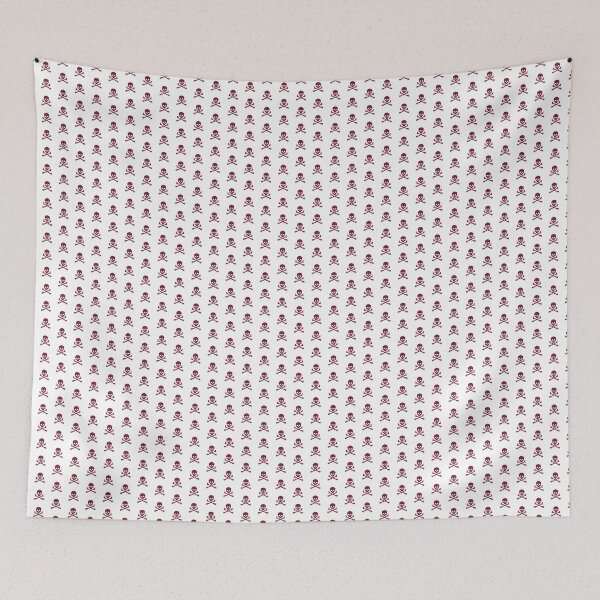 Item preview, Burgundy Pirate Skull Crossbones Design designed and sold by pattern-archive.