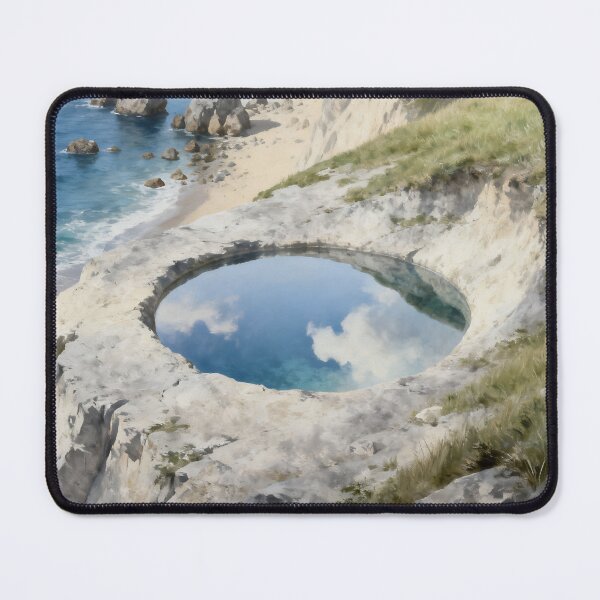 Item preview, Surreal Coastal Landscape Wall Art, Ocean Cliff Painting, Dreamy Seascape Nature Print, Coastal Decor designed and sold by stylishdzign.