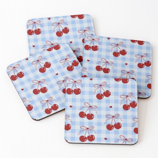 Item preview, Cherry Bow Gingham Seamless Pattern designed and sold by jianina-alondra.