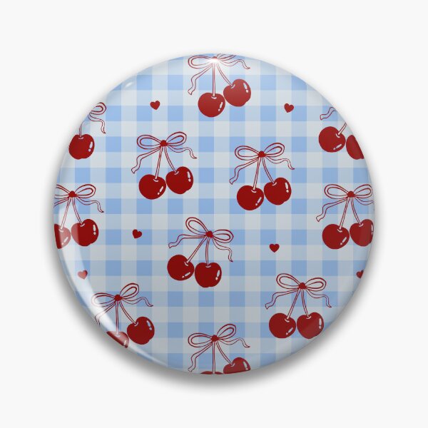Item preview, Cherry Bow Gingham Seamless Pattern designed and sold by jianina-alondra.