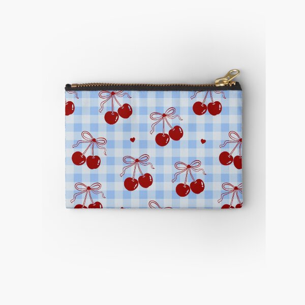 Item preview, Cherry Bow Gingham Seamless Pattern designed and sold by jianina-alondra.