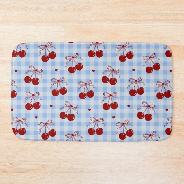 Item preview, Cherry Bow Gingham Seamless Pattern designed and sold by jianina-alondra.