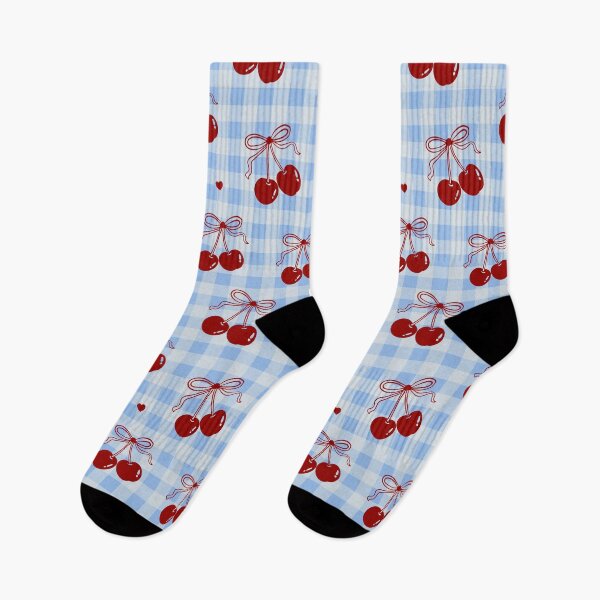 Item preview, Cherry Bow Gingham Seamless Pattern designed and sold by jianina-alondra.