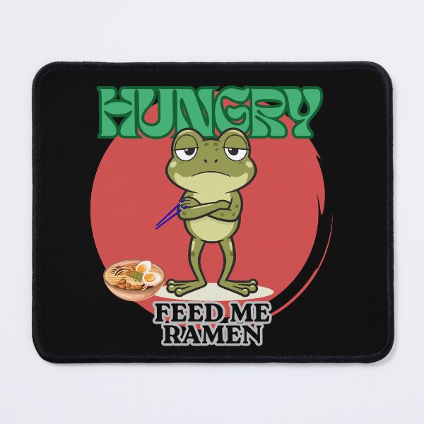 Item preview, Funny Grumpy Frog Eating Ramen, Cute Frog Meme, Kawaii Ramen Frog, Japanese Noodles, Noodle Lover designed and sold by LiotasowaFlow.