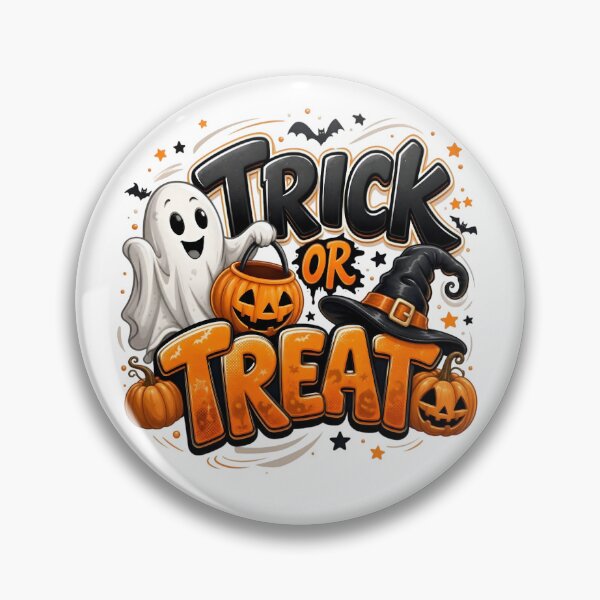 Item preview, Halloween Trick or Treat Ghost Witch Pumpkin – Spooky Halloween Graphic designed and sold by Kruti Collection.
