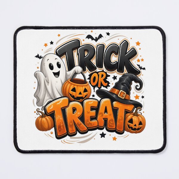 Item preview, Halloween Trick or Treat Ghost Witch Pumpkin – Spooky Halloween Graphic designed and sold by Kruti Collection.