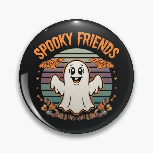 Item preview, Spooky Friends Cute Ghost Halloween Retro Vintage designed and sold by dragonbol023.