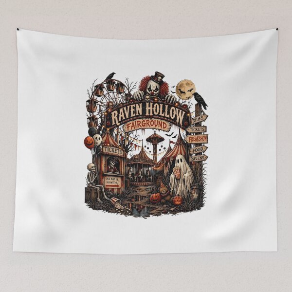 Item preview, Raven Hollow Fairground Haunted Carnival Halloween designed and sold by Pet Designs.