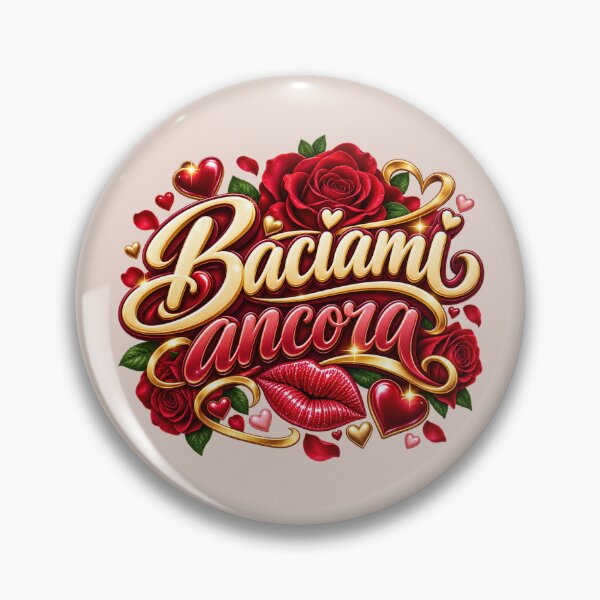 Item preview, Kiss Me Again - Red Lips Roses and Golden Hearts Romantic Italian Design designed and sold by MetaModel Editions.