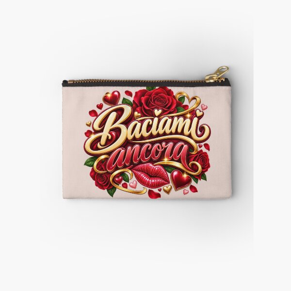 Item preview, Kiss Me Again - Red Lips Roses and Golden Hearts Romantic Italian Design designed and sold by MetaModel Editions.