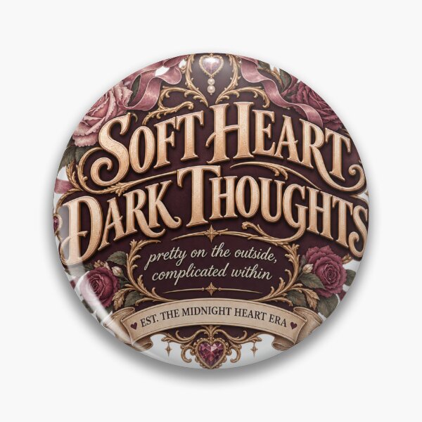 Item preview, Soft Heart Dark Thoughts Sad Girl Design designed and sold by InkroarCo.