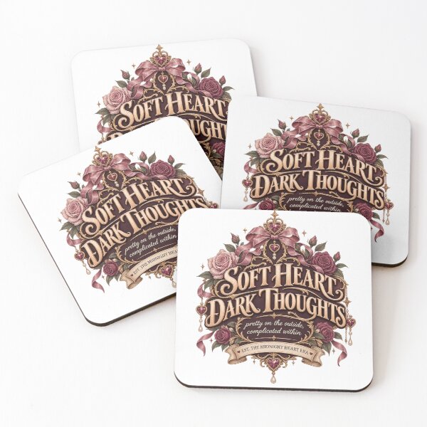 Item preview, Soft Heart Dark Thoughts Sad Girl Design designed and sold by InkroarCo.