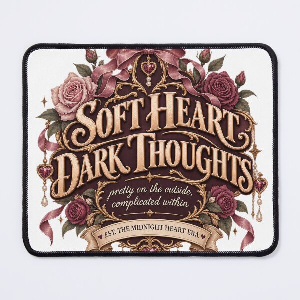 Item preview, Soft Heart Dark Thoughts Sad Girl Design designed and sold by InkroarCo.