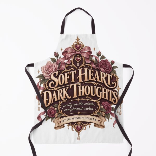 Item preview, Soft Heart Dark Thoughts Sad Girl Design designed and sold by InkroarCo.