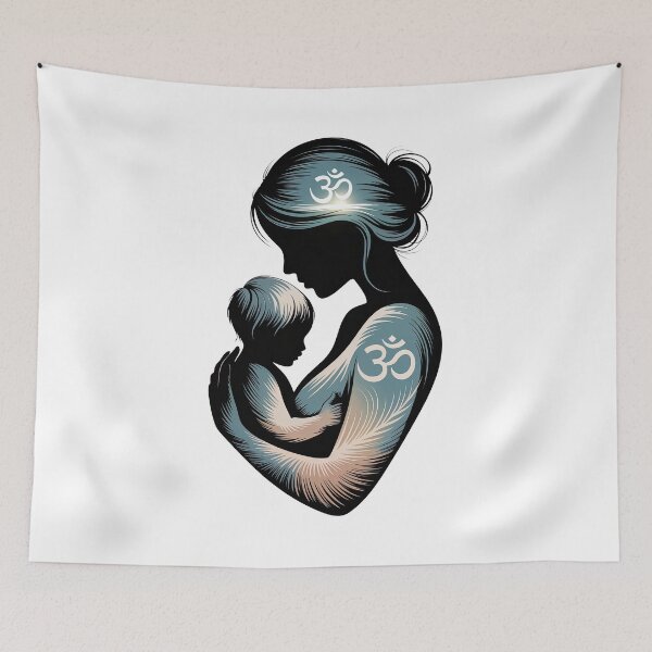 Item preview, Mother And Baby Tender Embrace Silhouette designed and sold by 108stillness.
