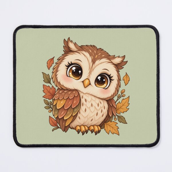Item preview, Cute Autumn Owl – Kawaii Fall Woodland Owl designed and sold by HO•Designs.