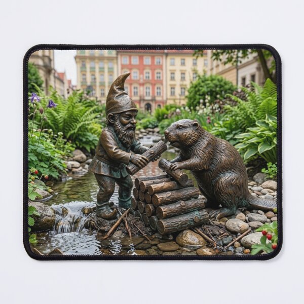 Item preview, Beaver Gnome Art Print – Beaver Lover Gift, Poland Travel Decor designed and sold by Purrfecta.
