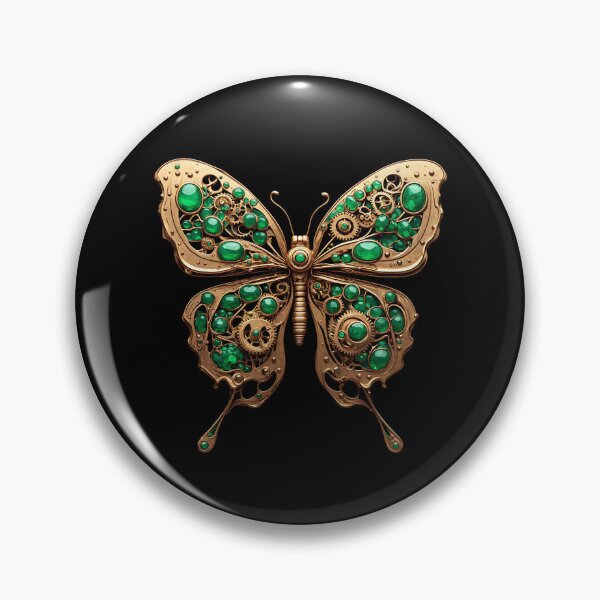 Item preview, Mechanical Butterfly in Gold and Emerald designed and sold by simoshou.